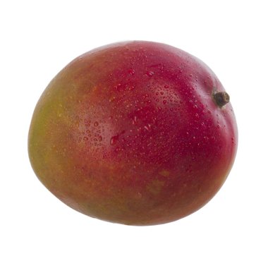 Beyaz arka plan üzerinde izole taze ham mango meyve