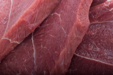 Çiğ et deseninin yakınçekimi, gıda arka planı