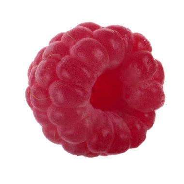 Olgun kırmızı ahududu beyaz arkaplanda izole