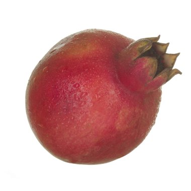 Olgun nar meyve üzerinde beyaz izole