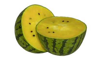 Beyaz arkaplanda izole edilmiş karpuz görüntüsü