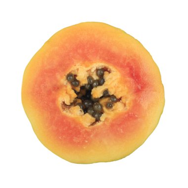 Beyaz arka planda izole Papaya meyvesi