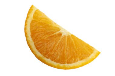 Dilimlenmiş turuncu beyaz arka planda izole