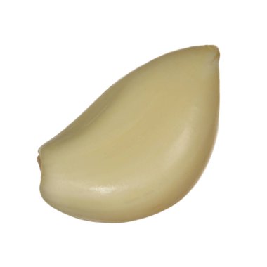 Beyaz arka planda izole sarımsak Closeup çekim 