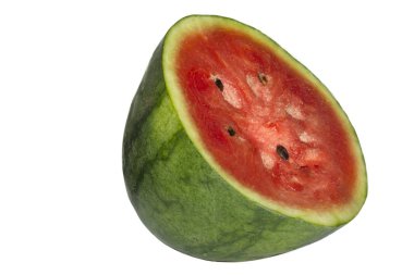 Beyaz arkaplanda izole edilmiş karpuz görüntüsü