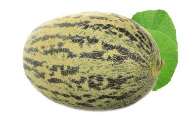 Beyaz arka plan üzerinde izole kavun closeup