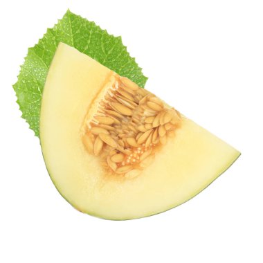 Beyaz arka plan üzerinde izole kavun closeup