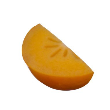 Beyaz arka plan üzerinde izole tatlı Trabzon hurması 