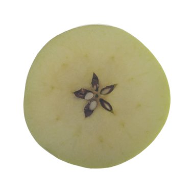 Beyaz arkaplanda izole edilmiş taze elma