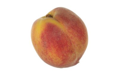 olgun şeftali beyaz arkaplanda izole
