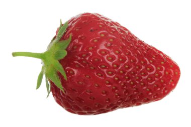 Beyaz arkaplanda kırmızı olgun çilek izole 