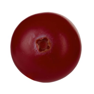 Beyaz arka planda izole kızılcık yakın çekim 