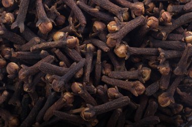 Kuru karanfil, baharat arka plan closeup