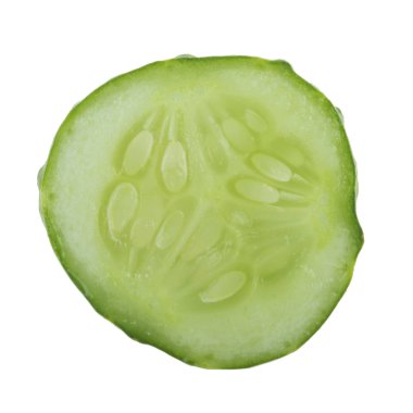 Salatalık beyaz arka plan üzerinde izole parçası