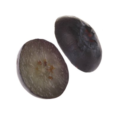 Beyaz arka planda izole yaban mersini yakın çekim 