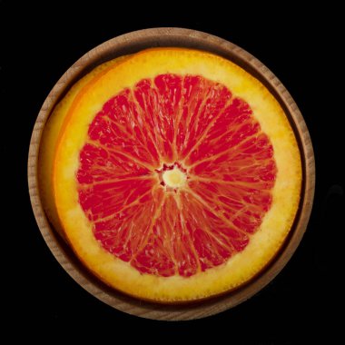 Kırmızı turuncunun yakın çekim. Tropikal narenciye 