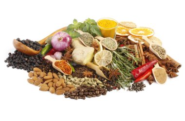 Baharat lezzetli yemek pişirmek için çeşitli