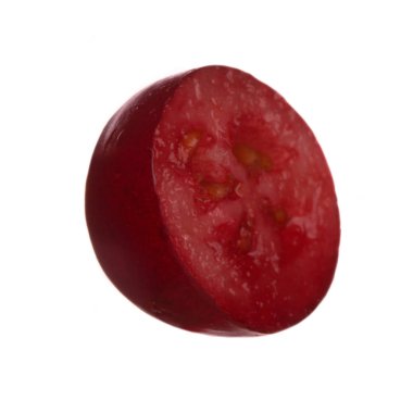 Beyaz arka planda izole kızılcık yakın çekim 