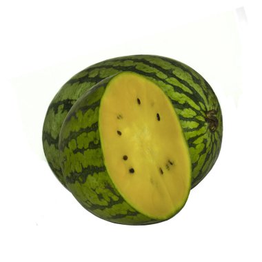 Beyaz arkaplanda izole edilmiş karpuz görüntüsü