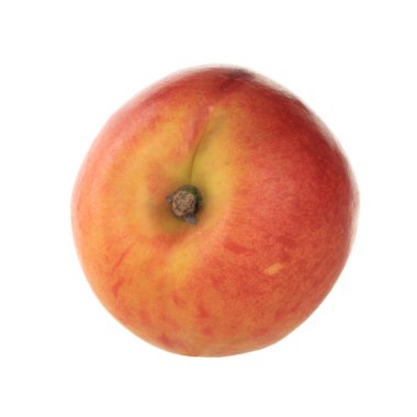 olgun şeftali beyaz arkaplanda izole