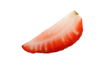Çilek parça beyaz arka plan üzerinde izole