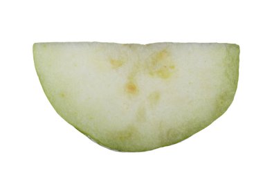 Beyaz arka planda izole guava yakın çekim