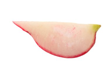 Beyaz arkaplanda taze turp izole edildi