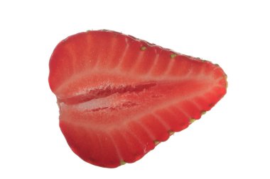 Çilek parça beyaz arka plan üzerinde izole