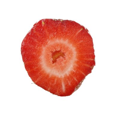 Çilek parça beyaz arka plan üzerinde izole