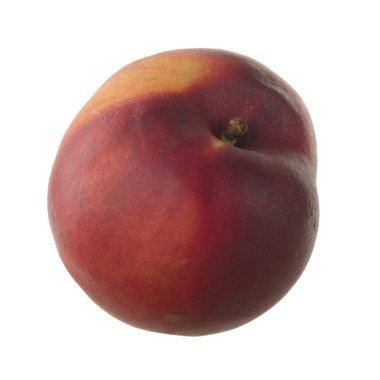 olgun şeftali beyaz arkaplanda izole