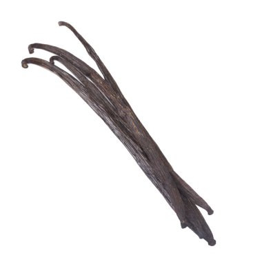 Beyaz arka plan üzerinde izole vanilya baharat