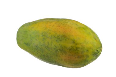 Beyaz arka planda izole Papaya meyvesi