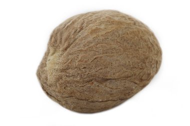 Beyaz arka planda izole edilmiş somun ların yakınçekimi 