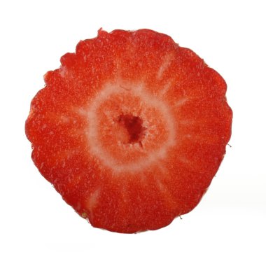 Çilek parça beyaz arka plan üzerinde izole