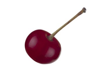 Beyaz arka planda izole kiraz Yakın çekim 