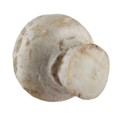 Beyaz arka plan üzerinde izole tek mantar