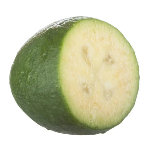 Färsk Feijoa Isolerad Vit Bakgrund — Stockfoto