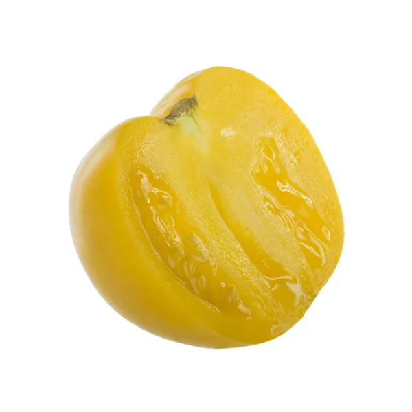 Bit Tomat Isolerad Vit Bakgrund — Stockfoto