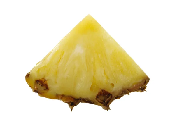 Snijd Van Ananas Geïsoleerd Witte Achtergrond — Stockfoto