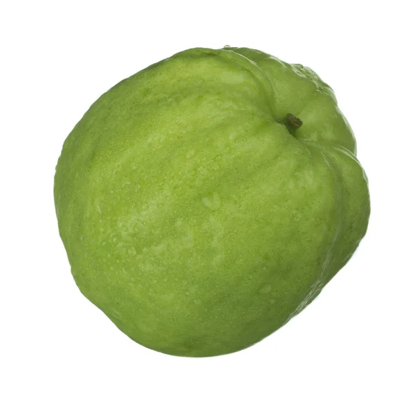 Zbliżenie Guawy Białym Tle — Zdjęcie stockowe