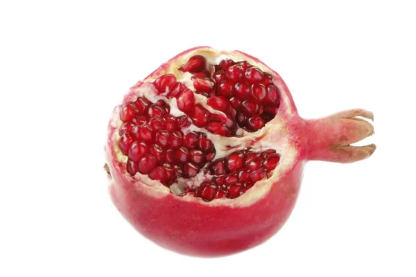 Närbild Granatäpple Isolerad Vit Bakgrund — Stockfoto