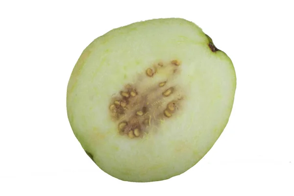 Closeup Guava Thajského Ovoce Izolované Bílém — Stock fotografie