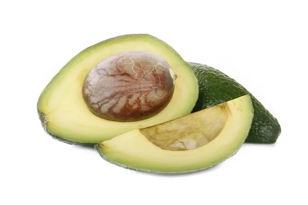 Verse Avocado Geïsoleerd Witte Achtergrond — Stockfoto