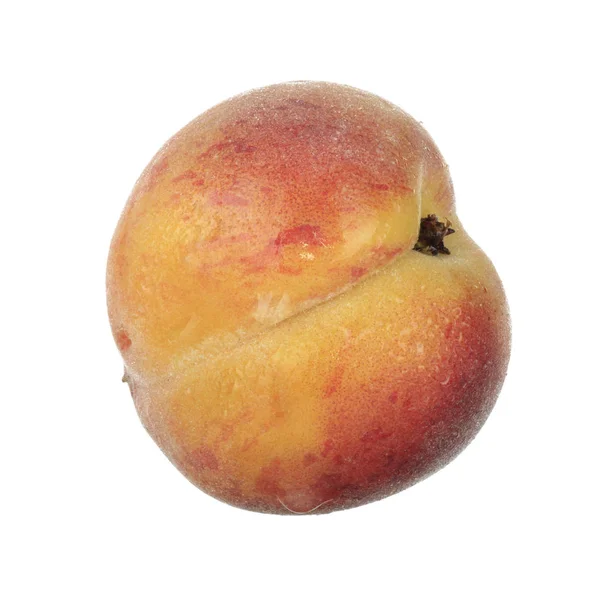 Ripe Peach Isolated White Background — Stock Photo, Image