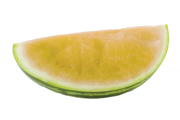 Nahaufnahme Von Wassermelone Isoliert Auf Weißem Hintergrund — Stockfoto