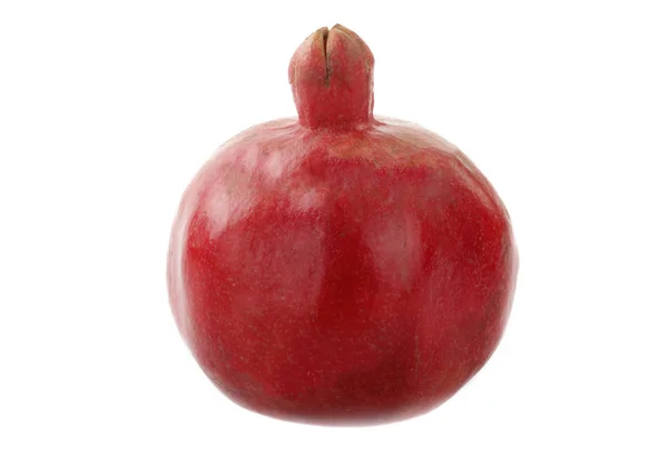 Érett Pomagranate Gyümölcs Elszigetelt Fehér — Stock Fotó