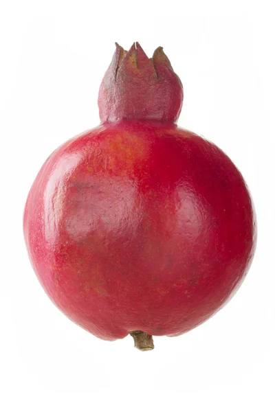 Rijpe Pomagranate Fruit Geïsoleerd Wit — Stockfoto