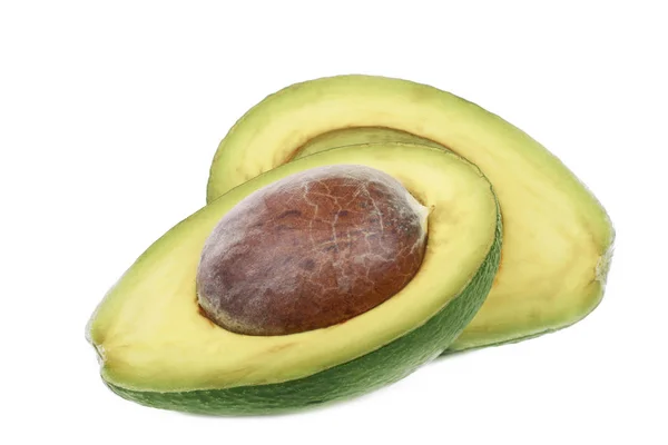 Nahaufnahme Von Avocado Isoliert Auf Weißem Hintergrund — Stockfoto