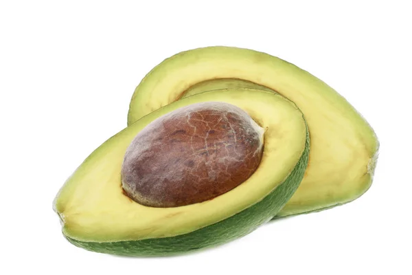 Close Van Avocado Geïsoleerd Witte Achtergrond — Stockfoto