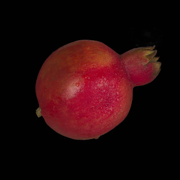 Närbild Granatäpple Svart Bakgrund — Stockfoto